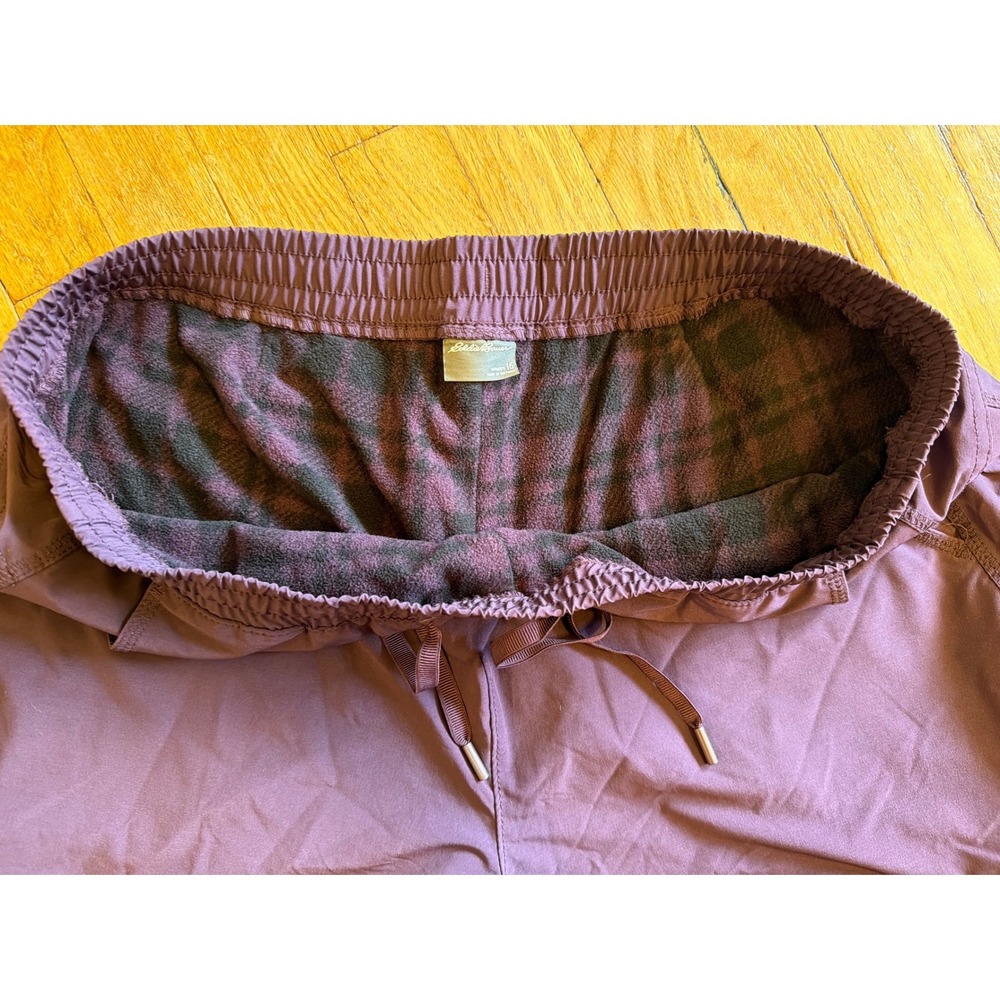 Eddie Bauer Womens Plum Purple Fleece Lined Cargo Joggers Pants Plus Size 16 - Picture 6 of 10